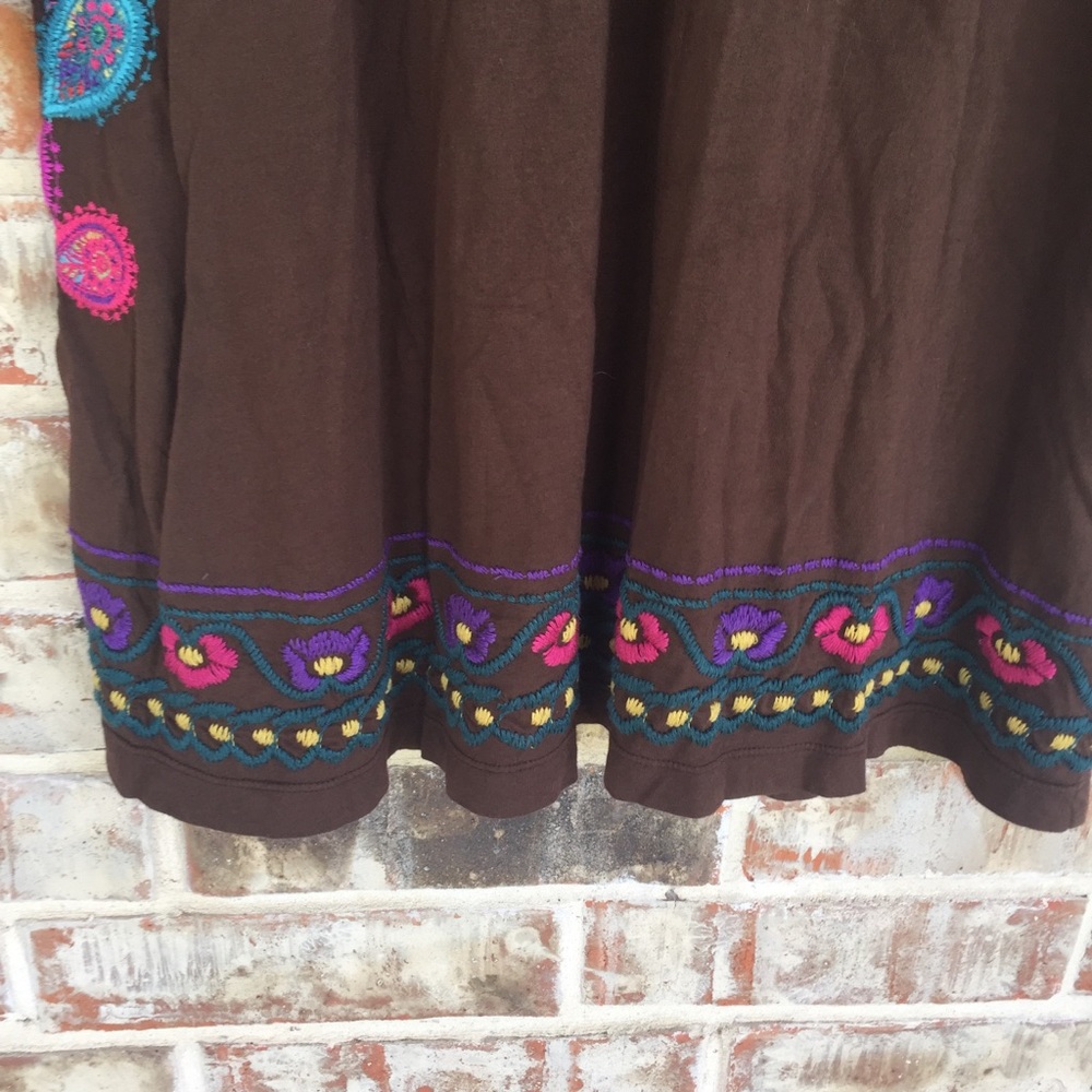 Johnny Was Embroidered Peacock Smocked Boho Dress - Picture 12 of 16